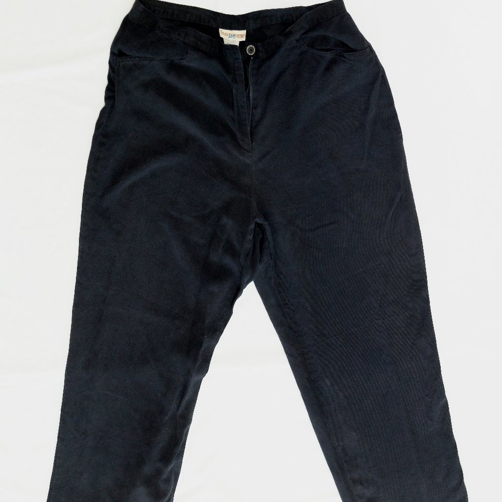 TRAVEL SMITH Woman's Jeans Dark Blue Straight Leg